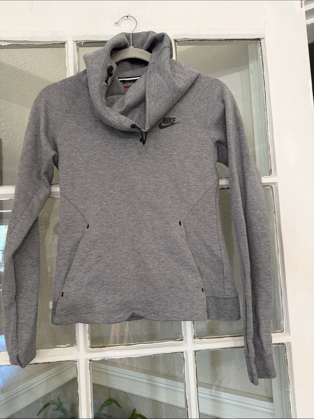 Nike Gray Funnel Neck Pullover Hoodie